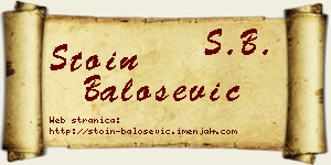 Stoin Balošević vizit kartica